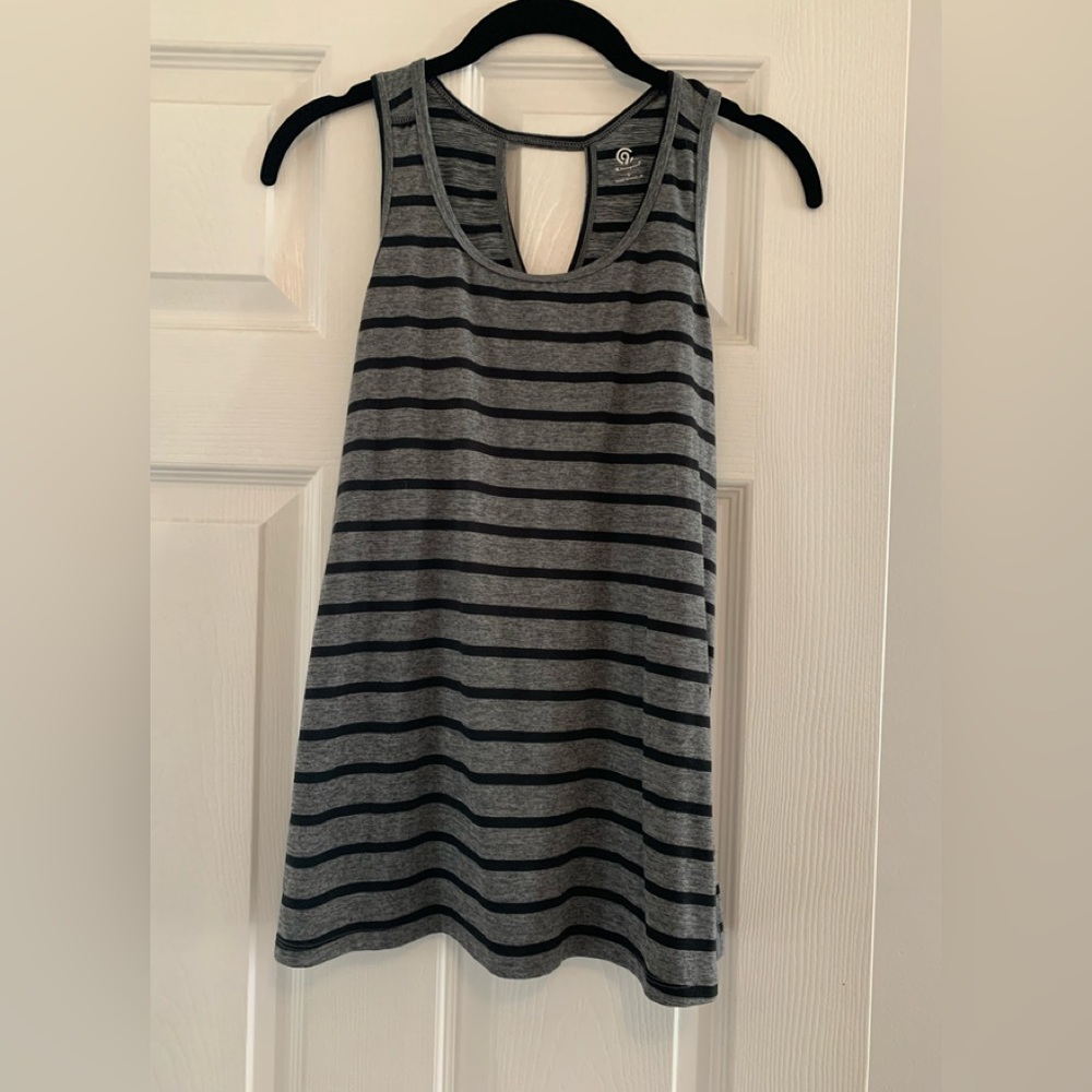 Champion Grey & Black Striped Tank Top Size Small
